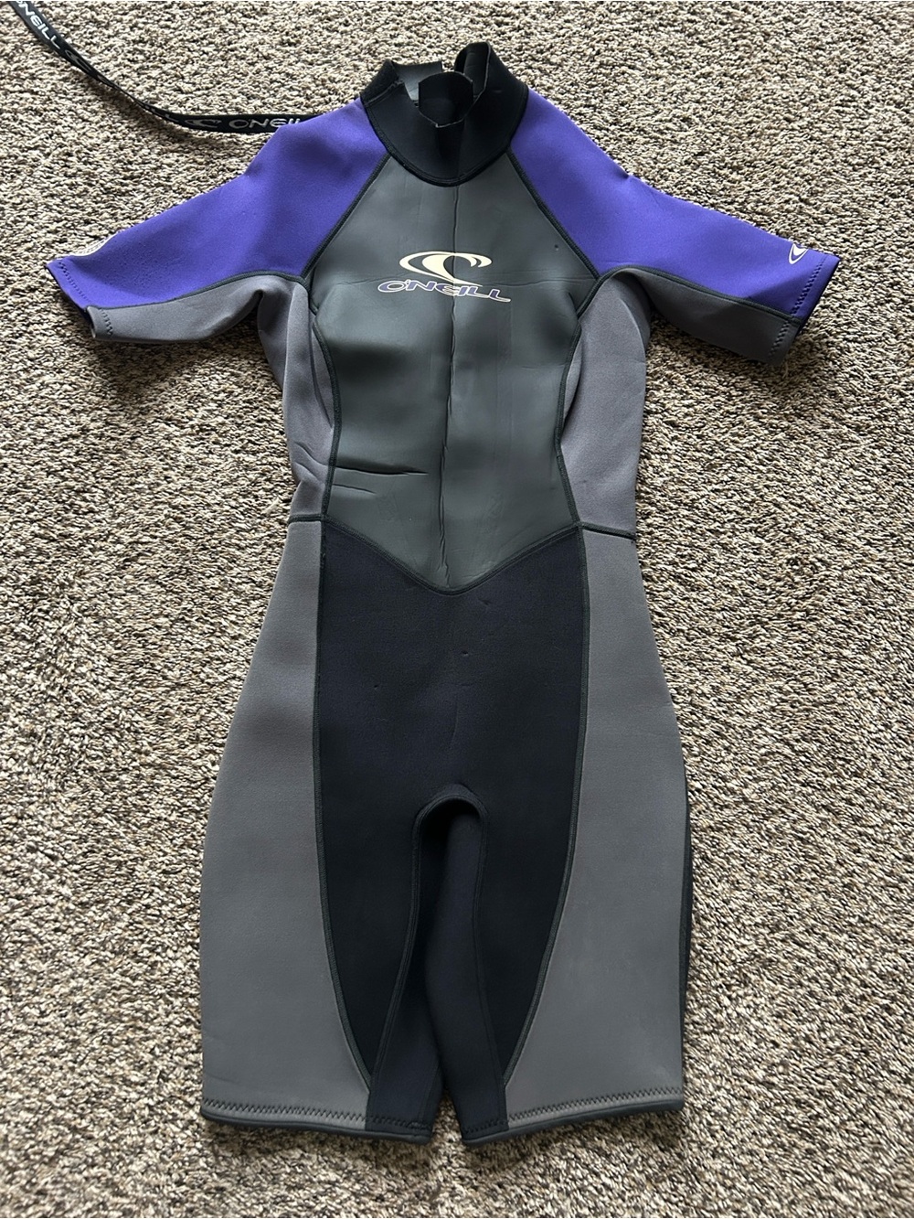 O'Neill Women's Size 10 Shorty Wetsuit — Beach/ Surfing /Snorkeling Purple/Black